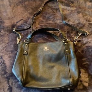 Kate Spade black leather satchel